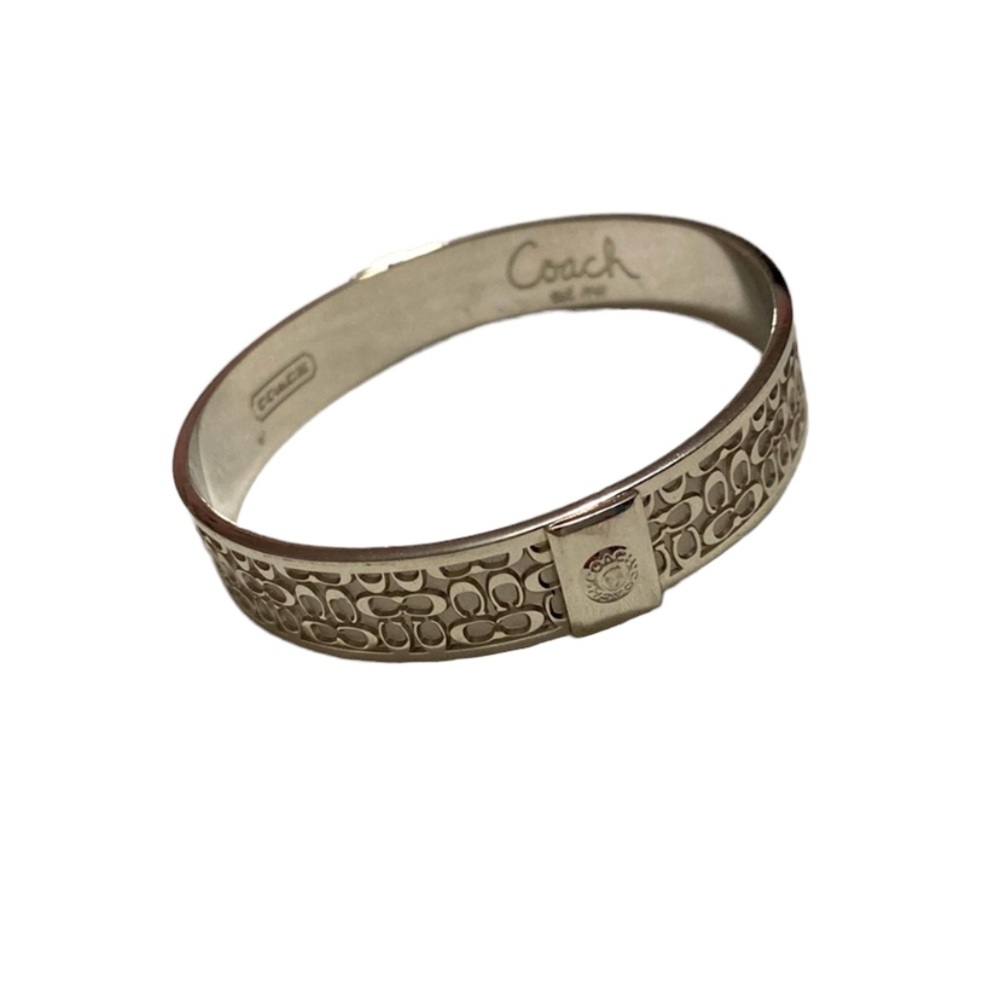Authentic Coach Silver Bangle Bracelet - image 1
